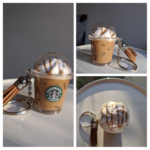 Handmade Starbucks Inspired Tumbler Keychain New - Picture 14 of 14